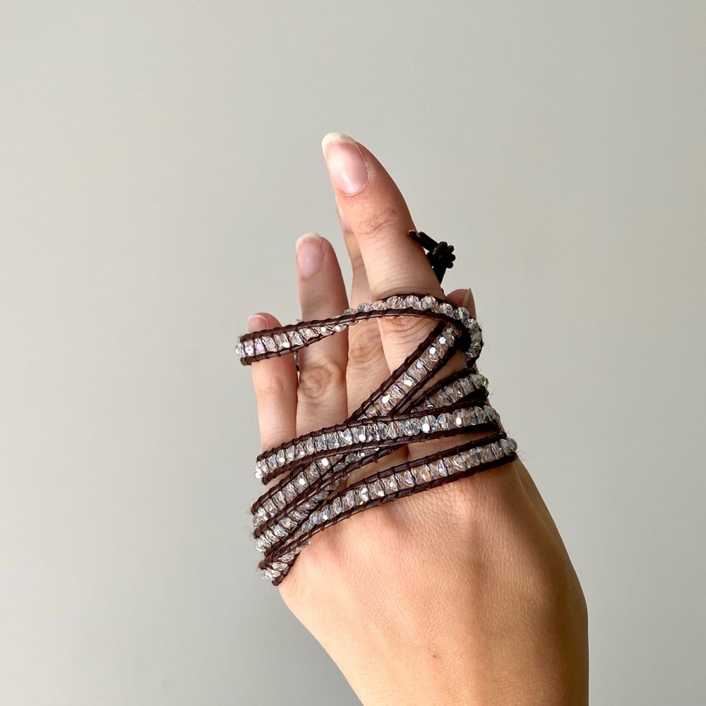 Victoria Emerson Crystal Wrap Bracelet Necklace